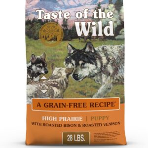 Taste of the Wild High Prairie Grain-Free Dry Dog Food with Roasted Bison and Venison for Puppies 28lb : Pet Supplies