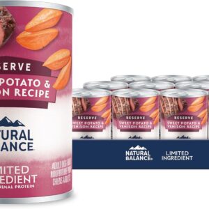 Natural Balance Limited Ingredient Adult Grain-Free Wet Canned Dog Food, Reserve Sweet Potato & Venison Recipe, 13 Ounce (Pack of 12) : Pet Supplies
