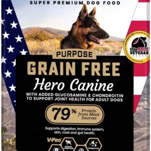 VICTOR Super Premium Dog Food – Purpose Hero Canine Kibble – Premium Gluten Free Dog Food for Active Adult Dogs – High Protein with Glucosamine and Chondroitin for Hip and Joint Health, 30lbs : Pet Supplies